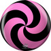 bowlingball.com Spiral Pink/Black Viz-A-Ball Image