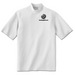 bowlingball.com White Mock Neck Shirt w/ Black Embroidered Logo Image